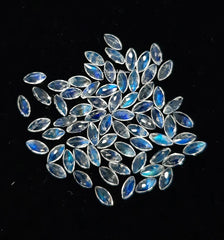 2X4MM Natural Moonstone Faceted Marquise Cut Gemstone, AAA Blue Moonstone Marquise cut Flashy for moonstone jewelry