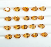 3x5MM, 4x6MM, 5x7MM AAA Citrine Faceted Pear cut Gemstone, 100% Natural Citrine Pear Cut Calibrate size Loose Gemstone For Jewelry making