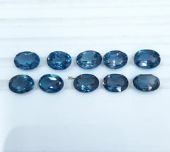 5x7MM, 6x8MM, 7x9MM Natural London Blue Topaz faceted Oval Cut Gemstone, AAA London Topaz Oval cut Calibrated Loose Gemstone for Jewelry