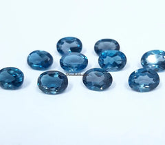 3x5MM, 4x6MM Natural London Topaz Faceted Oval Cut Gemstone, AAA London Topaz Faceted Oval Loose Calibrated Cut Size Gemstone for Jewelry