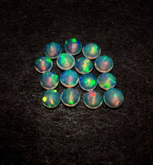 6MM, 7MM, 8MM Natural Ethiopian Opal Faceted Round Cut Gemstone, AAA Opal Round Cut stone Loose Gemstone Faceted - Opal Round for Jewelry