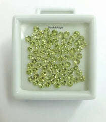 2MM, 2.50MM Natural Peridot Faceted Round cut Gemstone, AAA Green Peridot Round cut faceted Calibrated Size loose Gemstone for jewelry