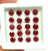 3MM, 4MM, 5MM Ruby faceted Round Cut loose Gemstone, AAA GF Ruby Round Faceted Gemstone For jewelry, Red Ruby faceted Round Stone