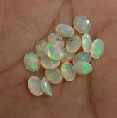 8X10MM, 9X11MM, 10X12MM Natural Ethiopian Opal Faceted Oval cut Gemstone, AAA Multi fire Ethiopian opal Calibrated Size loose gemstone