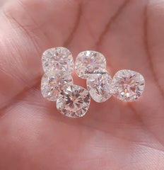 6MM, 7MM, 8MM, 9MM, 10MM Moissanite Faceted Cushion White D Color VVS1 Moissanite Stone/Excellent Cut Gemstone Loose for Jewelry