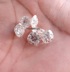 6MM, 7MM, 8MM, 9MM, 10MM Moissanite Faceted Cushion White D Color VVS1 Moissanite Stone/Excellent Cut Gemstone Loose for Jewelry