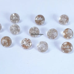 7MM, 8MM, 9MM, 10MM Natural Copper Rutile Quartz Faceted Round Top Quality- AAA Rutile Quartz faceted round For Jewelry Making