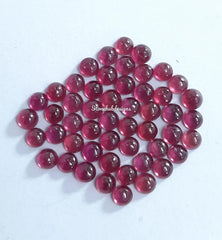 2MM, 2.5MM RUBY Cabochon Round Loose Gemstone, AAA Ruby Round flat back Cabochon Loose Gemstone, GF Ruby Round Cabs Loose Stone for Jewelry