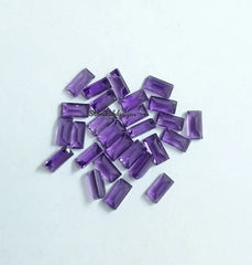 1.5x3MM, 2x3MM, 2x4MM Natural Amethyst Faceted Baguette Cut Gemstone, AAA Purple Amethyst Faceted Baguette Calibrated Cut Stone For Jewelry