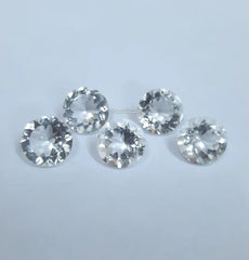 Natural Crystal Quartz Faceted Round Cut Gemstone 11MM, 12MM, 13MM, 14MM 15MM, AAA White Crystal Quartz Faceted Round cut For Jewelry