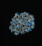 4x6MM, 5x7MM, 6x9MM Natural Moonstone Faceted Pear Cut Gemstone, AAA Blue Flash Moonstone faceted Pear cut gemstone For Jewelry