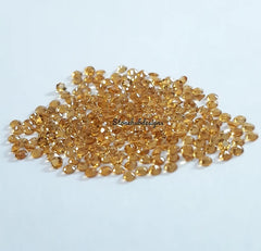 1.75MM, 2MM, 2.50MM Natural Citrine Faceted Round Loose Cut Gemstone, AAA Yellow Citrine Faceted Loose Round Cut Stone Lot for Jewelry