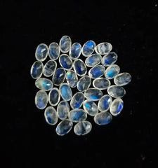 Natural Moonstone Faceted Oval Cut Gemstone, Moonstone Blue Fire Faceted Oval loose Calibrated Gemstone For Jewelry