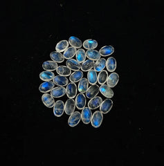 Natural Moonstone Faceted Oval Cut Gemstone, Moonstone Blue Fire Faceted Oval loose Calibrated Gemstone For Jewelry
