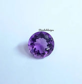 11MM, 12MM, 15MM Natural Amethyst Faceted Round Cut Gemstone, AAA Quality Loose Purple Amethyst Round For Jewelry Making