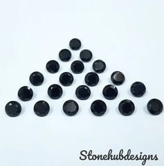 7MM, 8MM, 9MM, 10MM AAA Black Onyx Faceted Round Cut Gemstone, 100% Natural Black Onyx faceted round loose gemstone for jewelry