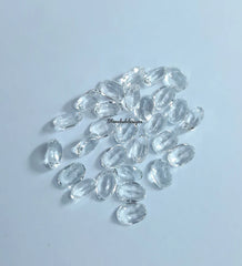 3x5MM, 4x6MM, 5x7MM Natural White Topaz Faceted Oval Cut Gemstone, AAA Quality White Topaz faceted Oval Cut loose Calibrated Gemstone for jewelry