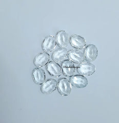 6x8MM, 7x9MM, 8x10MM Natural White Topaz Faceted Oval cut Gemstone, AAA White Topaz Faceted Oval Loose Calibrated Cut Stone for jewelry