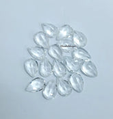 2x3MM, 3x4MM Natural White Topaz Faceted Pear Cut Gemstone, AAA White Topaz Faceted Pear Loose Calibrated Cut Gemstone for jewelry