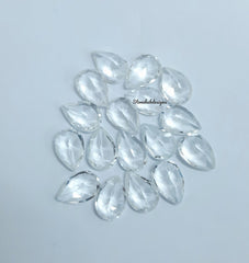 6x8MM, 7x9MM, 8x10MM Natural White Topaz Faceted Pear cut Gemstone, AAA White Topaz faceted Pear Loose Calibrated Cut Gemstone for jewelry