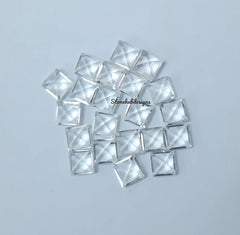 2MM, 2.5MM, 3MM, 4MM, 5MM Natural White Topaz Faceted Square Cut Gemstone- AAA Quality Loose white topaz Square Cut stone for jewelry