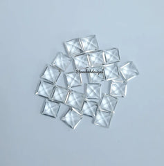 2MM, 2.5MM, 3MM, 4MM, 5MM Natural White Topaz Faceted Square Cut Gemstone- AAA Quality Loose white topaz Square Cut stone for jewelry