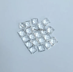 2MM, 2.5MM, 3MM, 4MM, 5MM Natural White Topaz Faceted Square Cut Gemstone- AAA Quality Loose white topaz Square Cut stone for jewelry