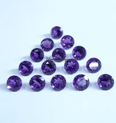 6MM, 7MM, 8MM Natural Amethyst Faceted Round Cut Gemstone, AAA Quality Purple Amethyst faceted round cut gemstones For Jewelry