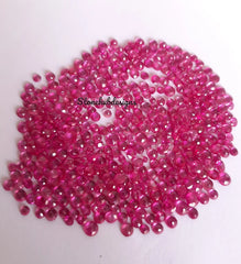 2MM Natural Ruby Faceted Round Cut Loose Gemstone, 100% Natural genuine Pink Ruby Faceted Round Loose Gemstone For Jewelry