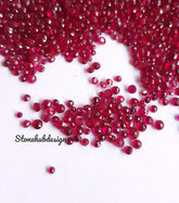 2MM Natural Ruby Faceted Round Loose Gemstone, 100% Natural genuine RUBY Round Faceted gemstone, Red Ruby Faceted Round Loose Gemstone