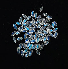 2X4MM Natural Moonstone Faceted Marquise Cut Gemstone, AAA Blue Moonstone Marquise cut Flashy for moonstone jewelry