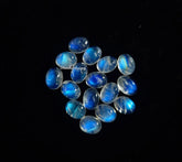 Natural Moonstone Oval Cabochon Gemstone , AAA Quality Blue flash Moonstone Smooth Oval Flat back cabochon Gemstone For Jewelry