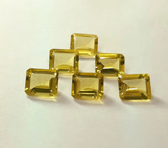4x6MM, 5x7MM, 6x8MM, 7x9MM, 8x10MM Natural Lemon Quartz Faceted Octagon Cut Gemstone, AAA Lemon Quartz Octagon Cut For Jewelry Making