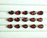 7x9MM, 8x10MM, 9x11MM, 10x12MM Natural Garnet Faceted Pear Cut Gemstone, AAA Mozambique Red Garnet Pear Cut loose Gemstone for Jewelry