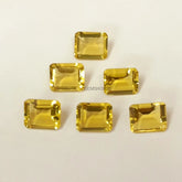 4x6MM, 5x7MM, 6x8MM, 7x9MM, 8x10MM Natural Lemon Quartz Faceted Octagon Cut Gemstone, AAA Lemon Quartz Octagon Cut For Jewelry Making