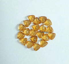 Natural Citrine Faceted Trillion Cut Loose Gemstone, AAA Yellow Citrine Faceted Trillion Calibrated Loose Gemstone for Jewelry