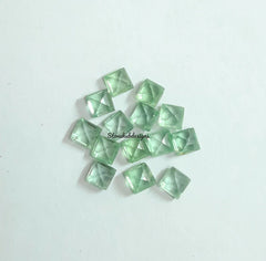 2.5MM, 3MM Natural Mint Green Kyanite Faceted Square Cut Gemstone, AAA Quality Rare Green Mint Kyanite Square Cut For Jewelry