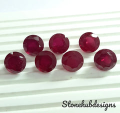 11MM, 12MM, 13MM, 14MM, 15MM RUBY Faceted Round Loose Gemstone, AAA GF Ruby Round Faceted Loose Stone For Jewelry