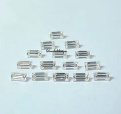 2x3MM, 2x3.5MM, 2x4MM, 2.5x5MM, 3x6MM, 4x6MM AAA Quality D Color Loose Moissanite Faceted Brilliant Baguette Cut Gemstone for Jewelry