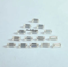 1x1.5MM to 1.5x4MM Moissanite Faceted Brilliant Baguette Cut Gemstone, AAA Quality D Color Loose Moissanite Baguette Gemstone For Jewelry