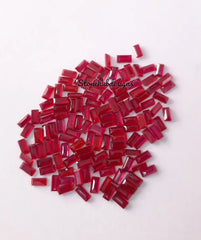2x3.5MM, 2x4MM, 2.5x4.5MM, 2.5x5MM Natural Ruby Faceted Baguette Cut Loose Gemstone, AAA Reddish Ruby baguette Loose Precious For Jewelry