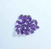 2x4MM, 2.5x5MM, 3x6MM, 4x8MM Natural Amethyst Faceted Marquise Cut Gemstone, AAA Purple Amethyst Marquise Cut Calibrated Size For Jewelry