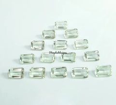 3x5MM, 4x6MM, 5x7MM AAA Green Amethyst Faceted Octagon Cut Gemstone, 100% Natural Green Amethyst faceted Octagon cut loose gemstone