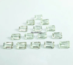 3x5MM, 4x6MM, 5x7MM AAA Green Amethyst Faceted Octagon Cut Gemstone, 100% Natural Green Amethyst faceted Octagon cut loose gemstone