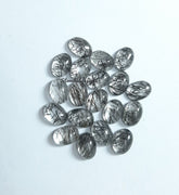 5x7MM, 6x8MM, 7x9MM Natural Black Rutile Quartz Oval Cabochon Gemstone, AAA Black Rutile Quartz Smooth Oval Cabs Stone for jewelry