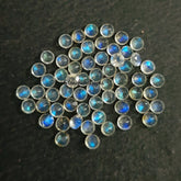 3MM AAA Natural Labradorite Faceted Round Cut Stone, Labradorite blue flash Round Cut calibrated size loose stone For jewelry