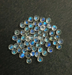 3MM AAA Natural Labradorite Faceted Round Cut Stone, Labradorite blue flash Round Cut calibrated size loose stone For jewelry