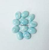 3x5MM, 4x6MM, 5x7MM, 6x8MM Natural Larimar Oval Cabochon Gemstone, AAA Larimar Smooth Oval Flat Back Cabochon Gemstone for jewelry