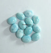 7x9MM, 8x10MM, 9x11MM, 10x12MM Natural Larimar Oval Cabochon Gemstone, AAA larimar Smooth Oval Cabs Flat Back Gemstone for jewelry