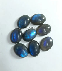 10x12MM, 10x14MM, 12x16MM, 13x18MM, 15x20MM Natural Labradorite Oval Cabochon Stone, AAA Blue Fire Labradorite Smooth Oval Cabs Loose Stone